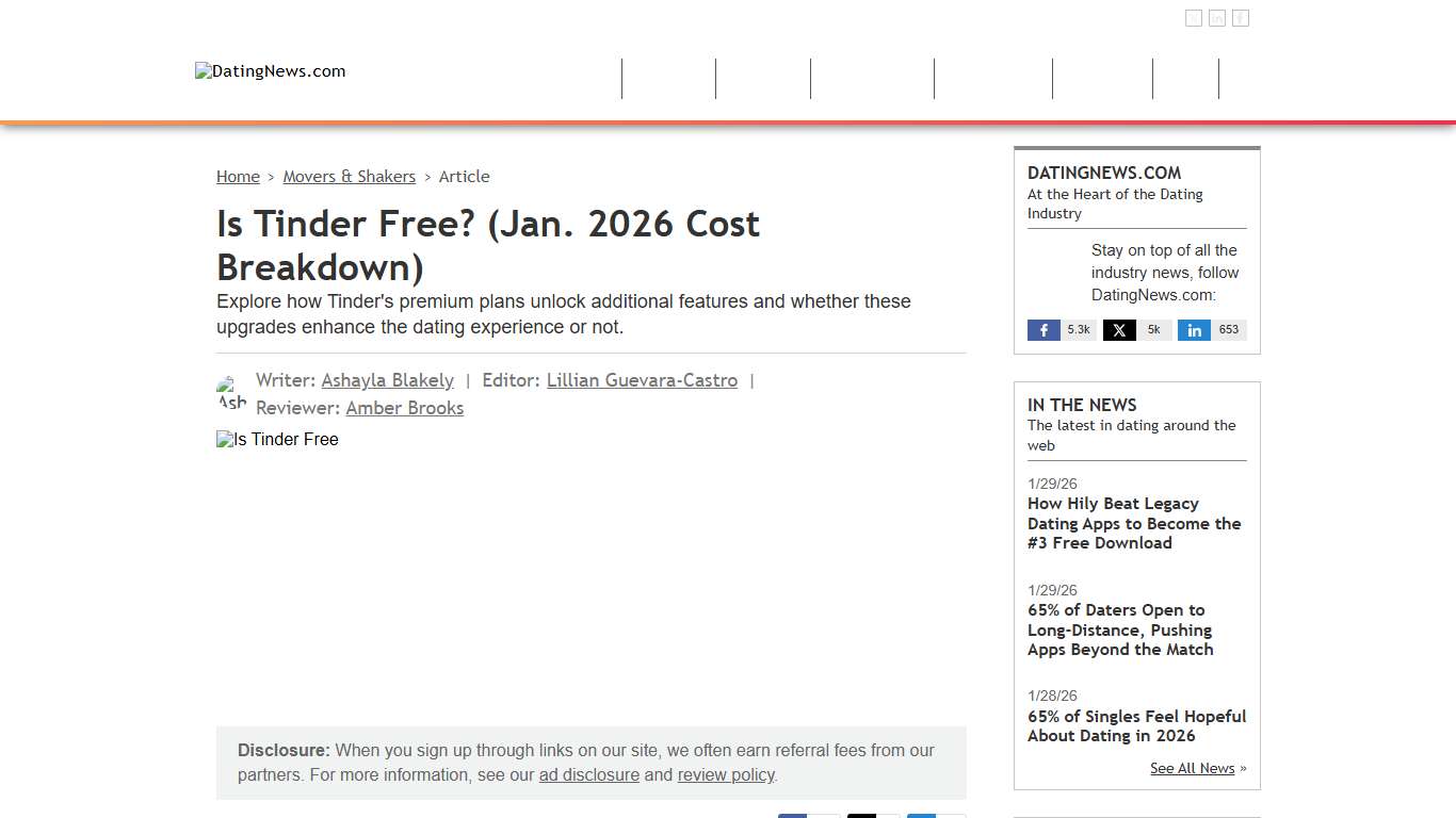 Is Tinder Free? (Jan. 2026 Cost Breakdown)